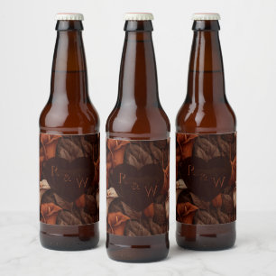 Rótulo Para Garrafa De Cerveja Lírios de Cala Modernos Inspiram Casamento Retro
