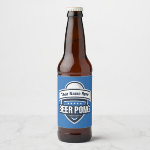 Rótulo Para Garrafa De Cerveja Logotipo do Campeonato de Beer Pong Personalizável