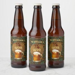 Rótulo Para Garrafa De Cerveja Lúpulos Personalizados