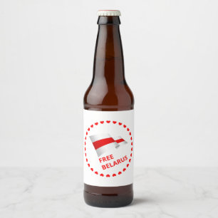 Rótulo Para Garrafa De Cerveja Luta pela liberdade na Bielorrússia.