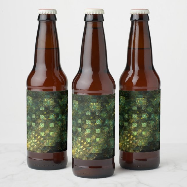 Rótulo Para Garrafa De Cerveja Luzes na Abstrato Art da cidade (Garrafas)