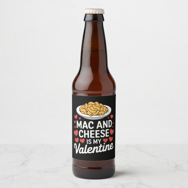 Rótulo Para Garrafa De Cerveja Mac E Queijo Namorados Mac n Cheese Dom (Frente)