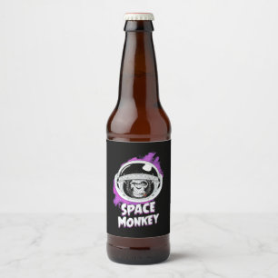 Rótulo Para Garrafa De Cerveja Macaco espacial macaco