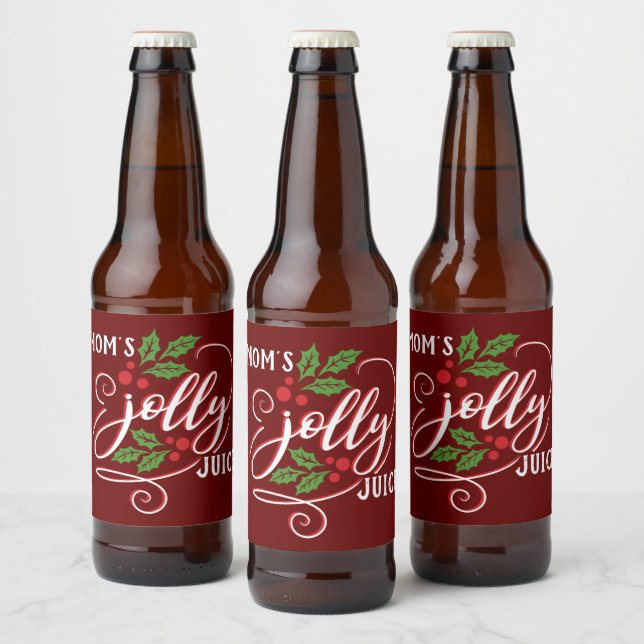 Rótulo Para Garrafa De Cerveja Mãe Jolly Juice Christmas Cheer Bottle (Garrafas)