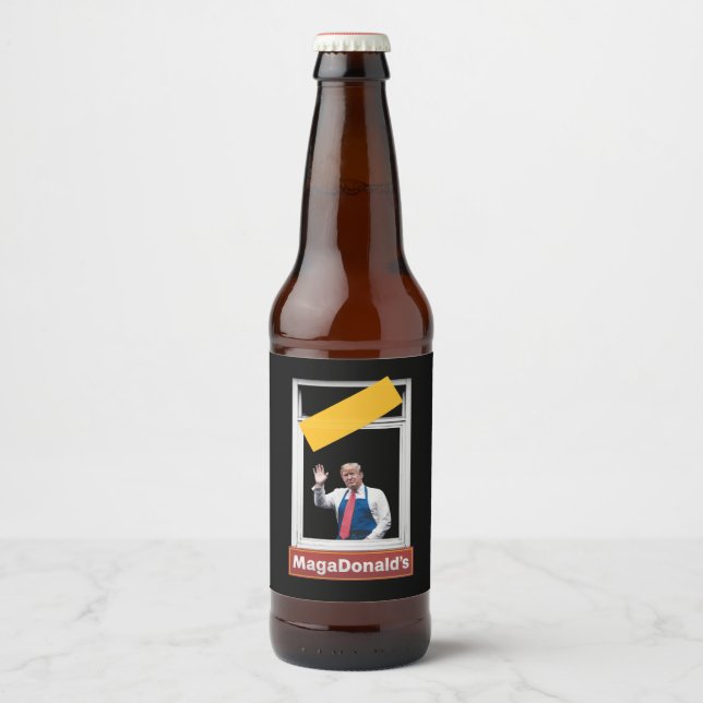 Rótulo Para Garrafa De Cerveja MAGADonald's Trump 2024 (Frente)