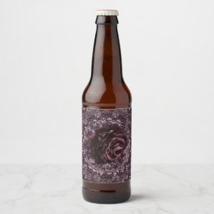 Rótulo Para Garrafa De Cerveja Mandala de Rosa 