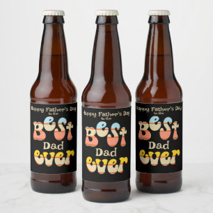 Rótulo Para Garrafa De Cerveja Melhor Dia de os pais Retro de Pai Nunca