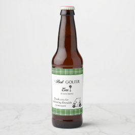 Rótulo Para Garrafa De Cerveja Melhor Xadrez Verde Golfer