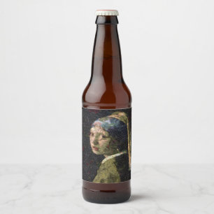 Rótulo Para Garrafa De Cerveja Menina Com Morango A Ouvir Belas Artes