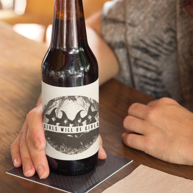 Rótulo Para Garrafa De Cerveja "Meninas Serão Raparigas | Testemunha Bonita (Criador carregado)