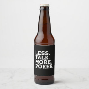 Rótulo Para Garrafa De Cerveja Menos conversa mais pôquer