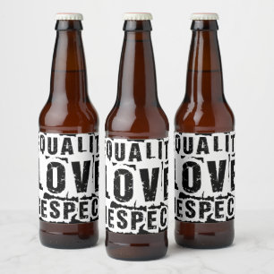 Rótulo Para Garrafa De Cerveja Mês do Orgulho de Igualdade e Respeito