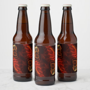 Rótulo Para Garrafa De Cerveja Metamorfose Abstrato Art