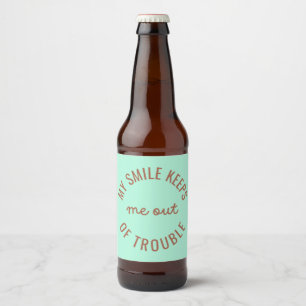 Rótulo Para Garrafa De Cerveja Meu Sorriso Me Deixa Sem Problemas