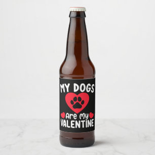 Rótulo Para Garrafa De Cerveja Meus Cachorros São Meus Amantes De Pet Engraçados 