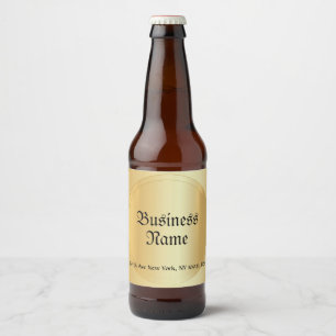 Rótulo Para Garrafa De Cerveja Modelo de Script Dourado Manuscrito de Faux Glamor