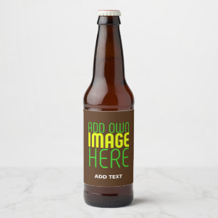 RÓTULO PARA GARRAFA DE CERVEJA MODELO DE TEXTO DE IMAGEM MARROM SIMPLES EDITÁVEL