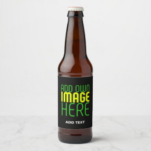 RÓTULO PARA GARRAFA DE CERVEJA MODELO DE TEXTO DE IMAGEM PRETA SIMPLES EDITÁVEL M