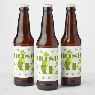 Rótulo Para Garrafa De Cerveja Modern Funny IRISH AF