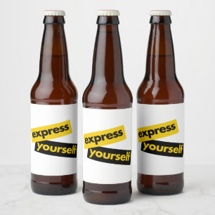 Rótulo Para Garrafa De Cerveja Moderno, vibrante, gráfico ousado de Express Yours