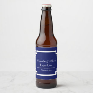 Rótulo Para Garrafa De Cerveja Moldura Chic White Greek Key DIY BG