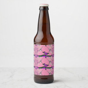 Rótulo Para Garrafa De Cerveja Monograma Bloom Elegante: Motif Beleza Pessoal