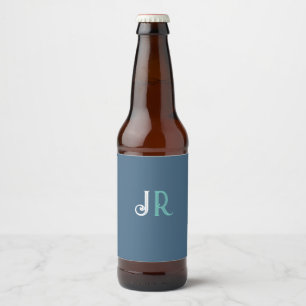 Rótulo Para Garrafa De Cerveja Monograma de Nome Personalizado