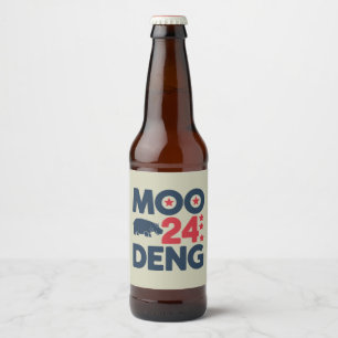 Rótulo Para Garrafa De Cerveja Moo Deng 2024 Moo Deng Moo Deng Bebe Hipopótamo Fo