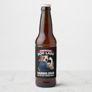 Rótulo Para Garrafa De Cerveja Mulher De Cachorro Sem Filhos Está Votando A Eleiç
