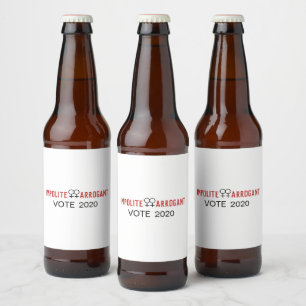 Rótulo Para Garrafa De Cerveja Mulheres Arrogantes Impolitas Votam Símbolo Femin