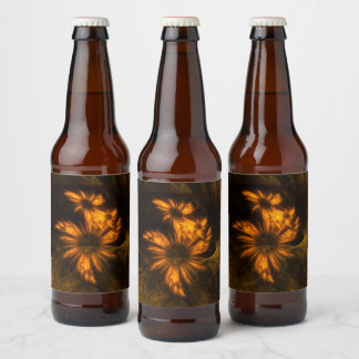 Rótulo Para Garrafa De Cerveja Mystique Garden Abstrato Art