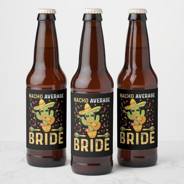 Rótulo Para Garrafa De Cerveja Nacho Média Bride Cinco De Mayo Casamento Mexicano (Garrafas)