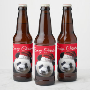 Rótulo Para Garrafa De Cerveja Natal Fofo