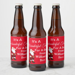 Rótulo Para Garrafa De Cerveja Natal personalizado