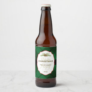 Rótulo Para Garrafa De Cerveja Natal tradicional, Xadrez