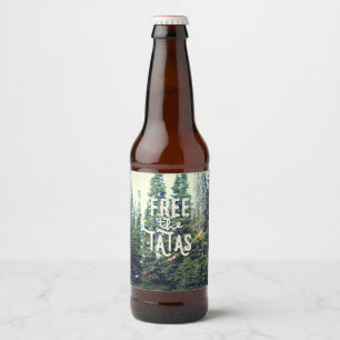 Rótulo Para Garrafa De Cerveja Nenhuns sutiãs permitidos na floresta