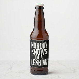 Rótulo Para Garrafa De Cerveja Ninguém sabe que sou um Orgulho gay Engraçado lésb