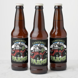 Rótulo Para Garrafa De Cerveja Nome Personalizado Farmer de Trator da Fábrica do