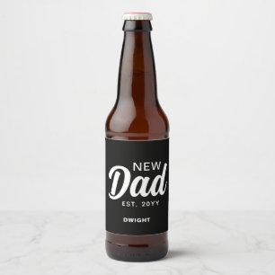 Rótulo Para Garrafa De Cerveja Novo papai 1rua Padre Preto Branco Personalizado