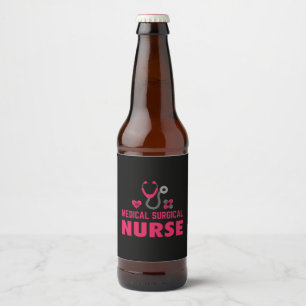 Rótulo Para Garrafa De Cerveja Nurse Gift Medical Surgical Nurse