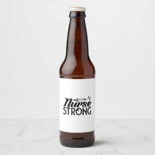 Rótulo Para Garrafa De Cerveja Nurse Gift Nurse Strong