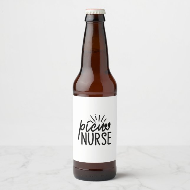 Rótulo Para Garrafa De Cerveja Nurse Gift Picu Nurses (Frente)