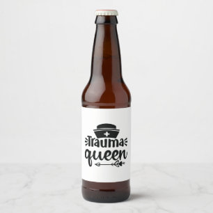 Rótulo Para Garrafa De Cerveja Nurse Gift Trauma Queen