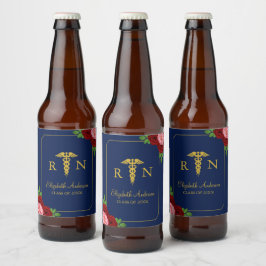 Rótulo Para Garrafa De Cerveja Nurse Graduation