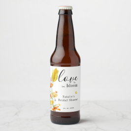 Rótulo Para Garrafa De Cerveja O amor está no Chá de panela de flor selvagem de B