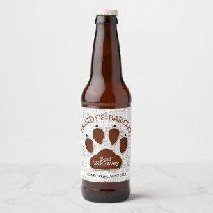 Rótulo Para Garrafa De Cerveja O animal de estimação Gravey de Brown caseiro ou