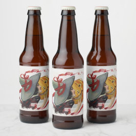 Rótulo Para Garrafa De Cerveja O Beijo da Bruxa: um Jack o Lantern no Halloween
