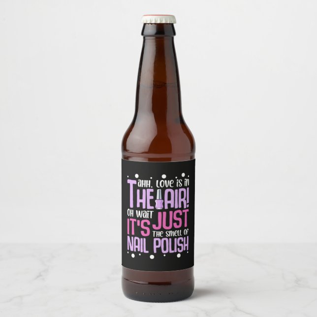 Rótulo Para Garrafa De Cerveja O Cheiro De Esmalte De Unhas (Frente)