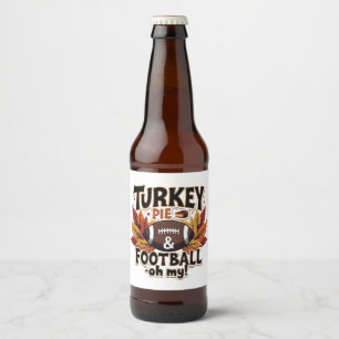 Rótulo Para Garrafa De Cerveja O Dia de Ação de Graças da Turquia