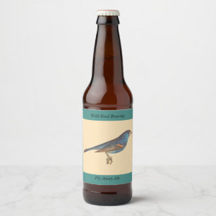 Rótulo Para Garrafa De Cerveja O Grosbeak Azul, os Pássaros de Nova Iorque de Jam